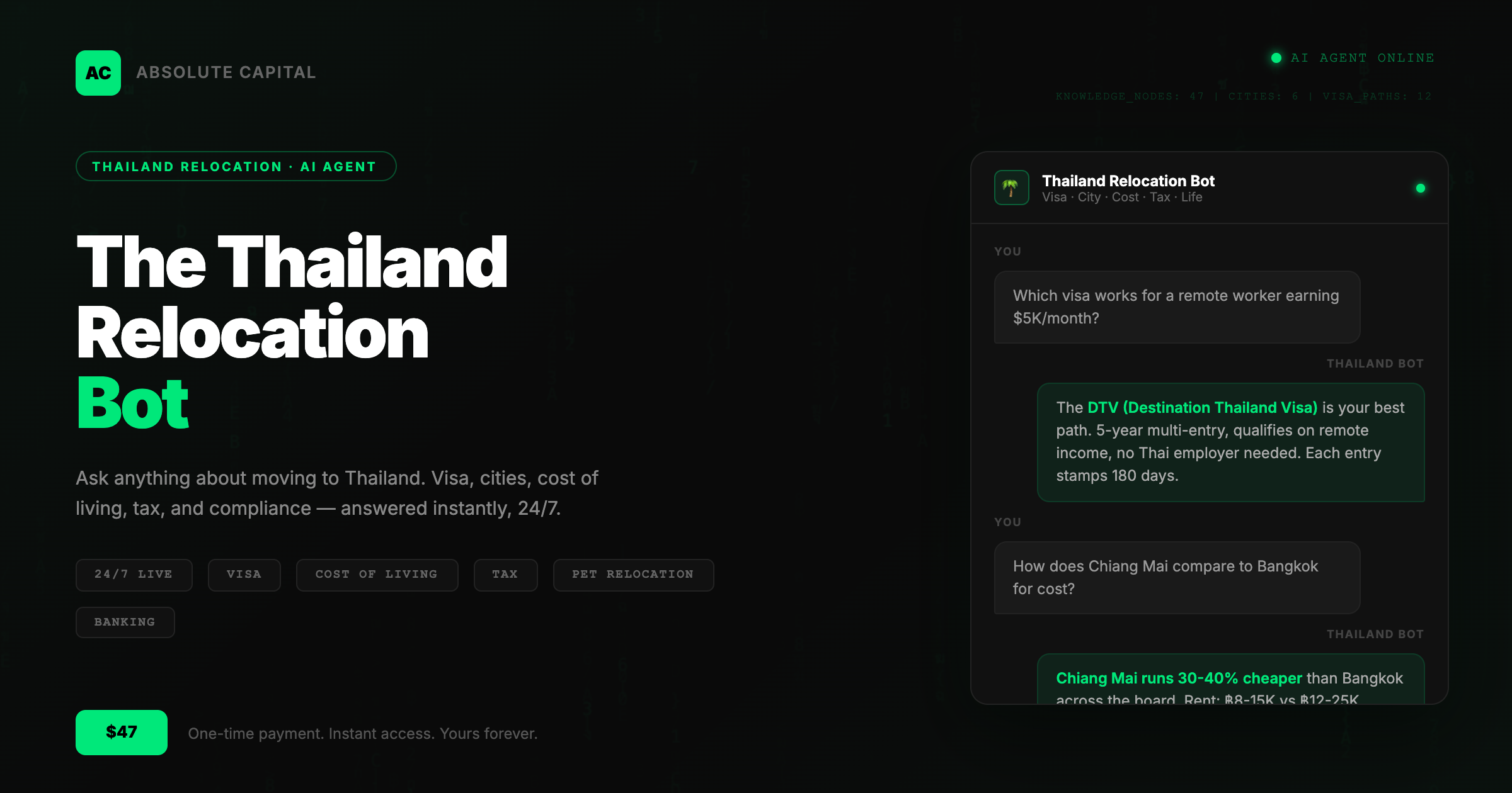 Thailand Relocation Bot · Absolute Capital